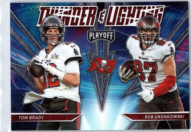 2021 Panini Playoff #TL-4 Tom Brady / Rob Gronkowski Thunder & Lightning