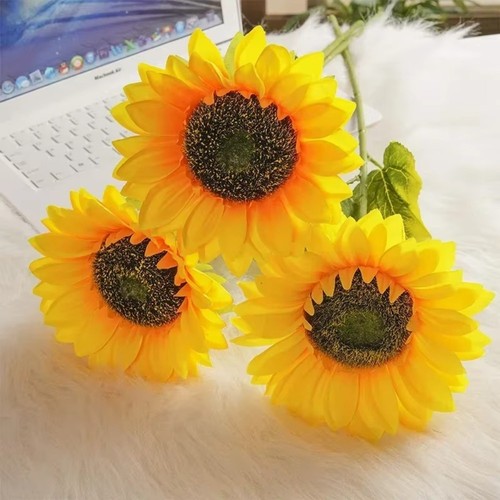 Sonnenblume Blumenstrauß Gefälschte Blumen-Arrangement Hochzeits dekor - Picture 10 of 18