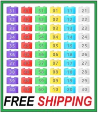 "60-Piece Multicolor Chicken Leg Bands for Poultry Identification"