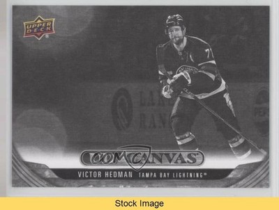 2024 Upper Deck Series 1 UD Canvas Black & White Victor Hedman #C-74 READ 1mi6