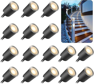 SMY Lighting Recessed LED Deck Light Kits with Protecting 16Pack, Warm White 
