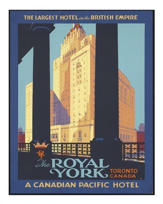 Vintage Royal York Hotel Wandkunst Toronto Kanada Urbane Szene Wandkun