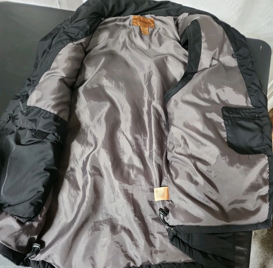 Chaleco acolchado St Johns Bay para hombre XL negro cremallera completa aislado exterior invierno T11 Foto 4 de 4