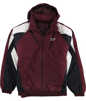 Reebok Mens Reversible Classic Twin Vector Puffer Jacket, Red, Medium
