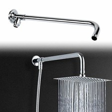 Stainless Steel Shower Bathroom Wall Mounted Shower Arm Head Extension Pipe Kit#