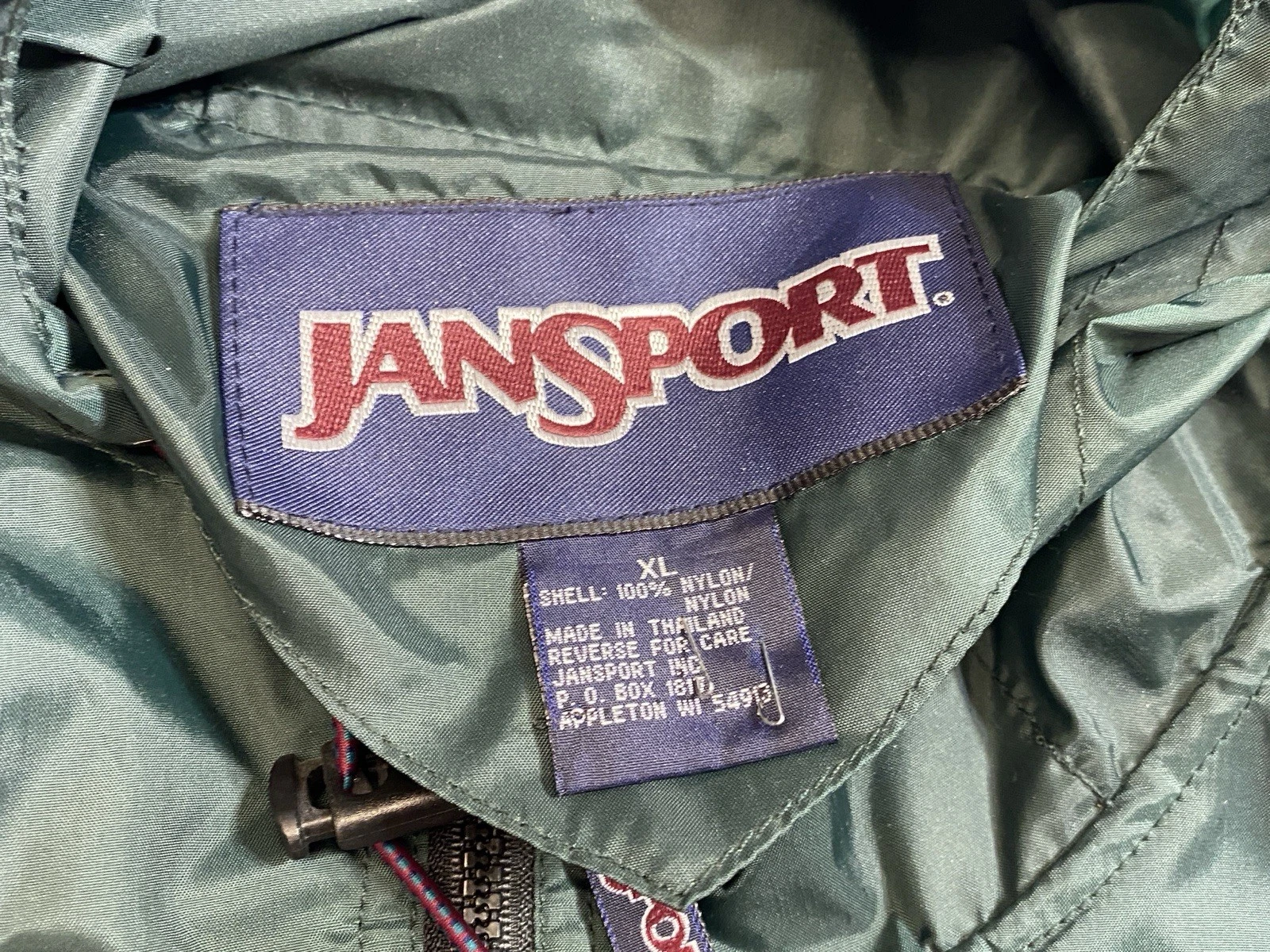 Jansport Cal State Northridge Windbreaker Mens XL Color block Vintage 90s Zip - product detail image 9