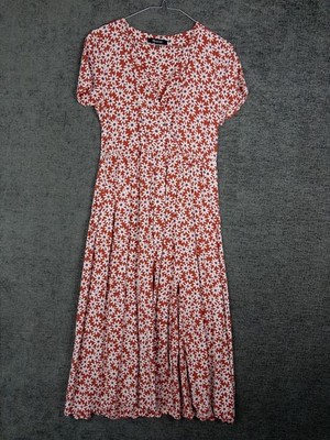 Madewell Clara Midi Dress Womens 2XS Floral Prairie Tiered Ruffle V Neck