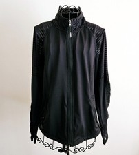 Kyodan Black Long Sleeve Activewear Performance Jacket Full Zip - Women's Medium