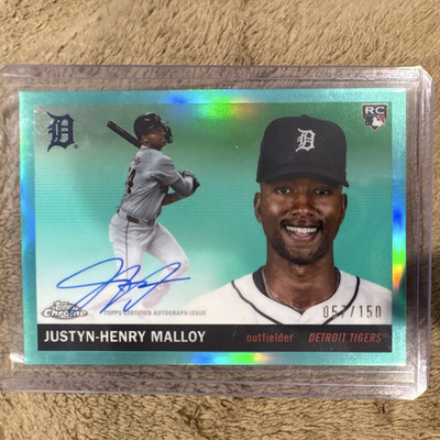 Topps 2025 Chrome Platinum Justyn-Henry Malloy CPA-JMA RC Auto /150 Tigers