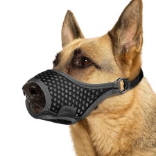 LUCKYPAW Soft Muzzle for Medium Large Sized Dogs Beagle Labrador M, Black