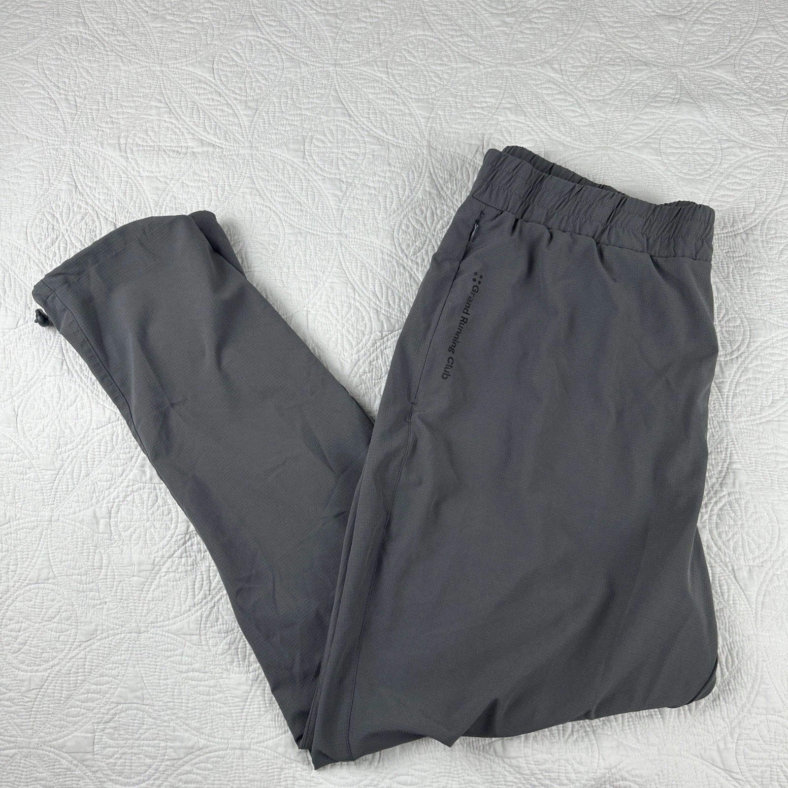 GRC Grand Running Club Pants Mens Large Grey Athletic Jogger Asphalt Lightweight