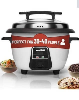 Commercial Rice Cooker 10L Capacity Stainless Steel Wantjoin Brand White Color