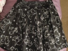 Sailor Moon Black Glitter Luna Print Skirt And Suspender