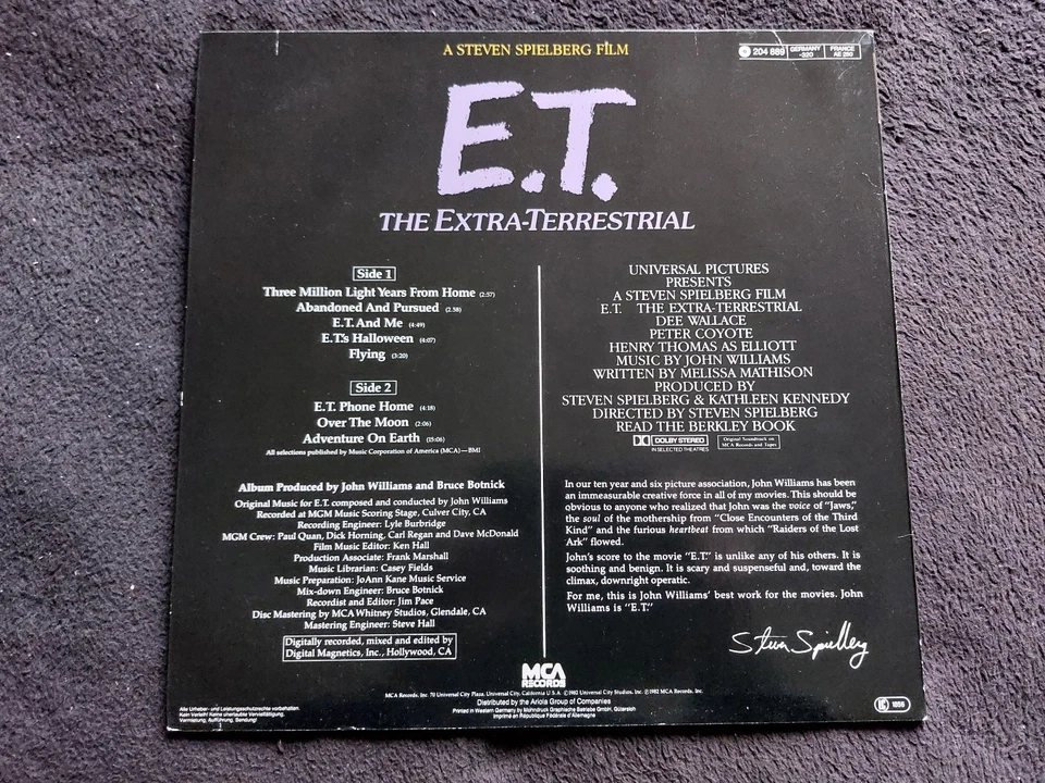 E.T. - THE EXTRA-TERRESTRIAL – ORIGINAL SOUNDTRACK – inkl. 7“-Promo-Single - Bild 3 von 4
