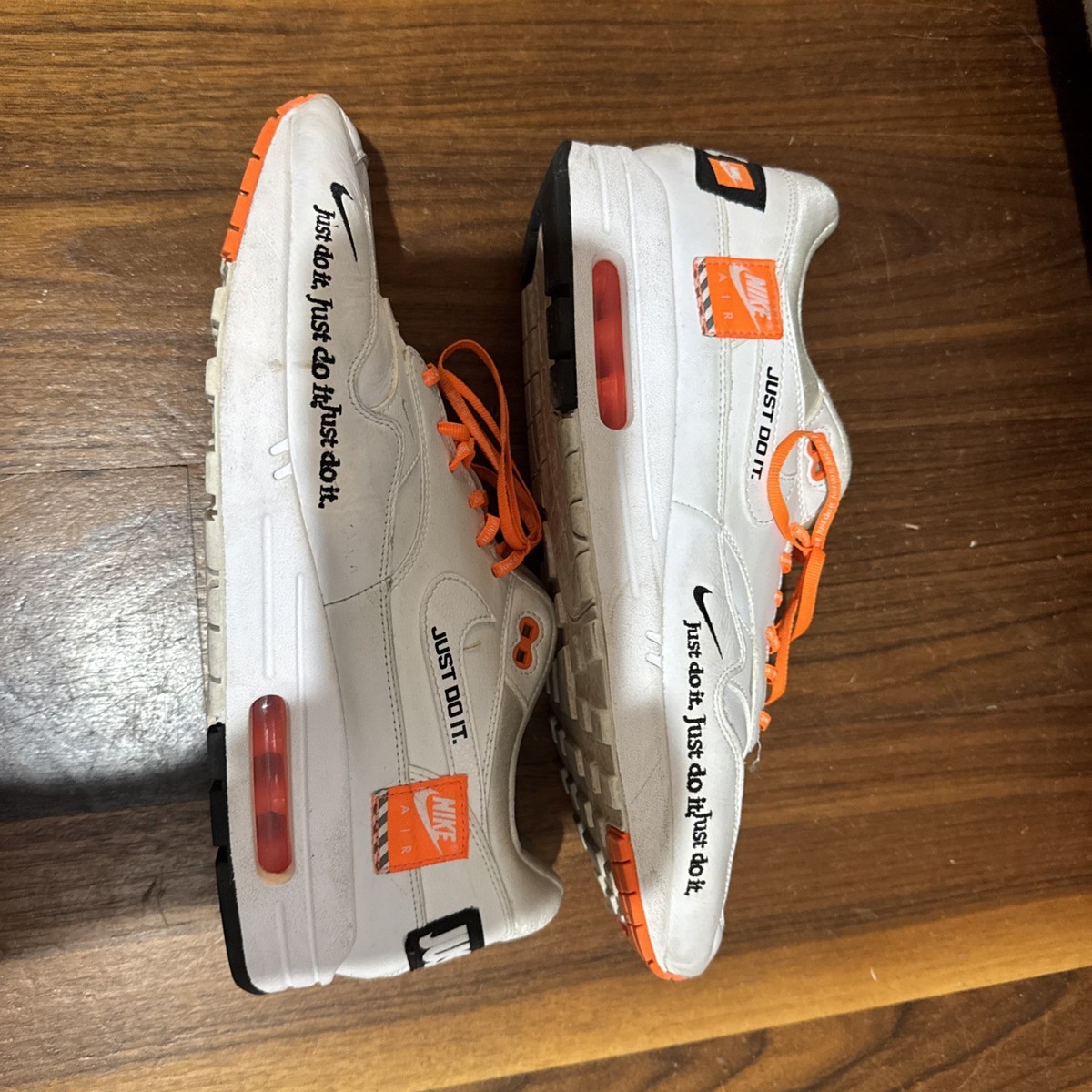 Nike Air Max 1 Just Do It White Orange Men’s Size 11 Sneakers 917691-100 Nike Air Max 1 Just Do It Pack White Sneaker 917691-100  main image 4