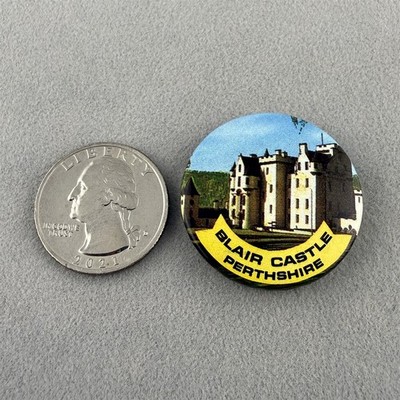 Vintage Blair Castle Blair Athol Perthshire Scotland 1.25'' Pinback Button #62014