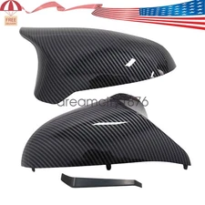 2PC REAL CARBON FIBER SIDE MIRROR COVER CAPS For 2015-2020 BMW F80 M3 F82 F83 M4