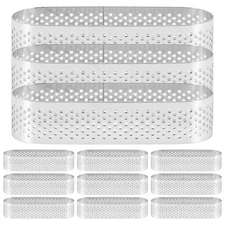12Pcs Oval Tartlet Molds French Dessert Mousse Fruit Pie Tart  Quiche Cake9743