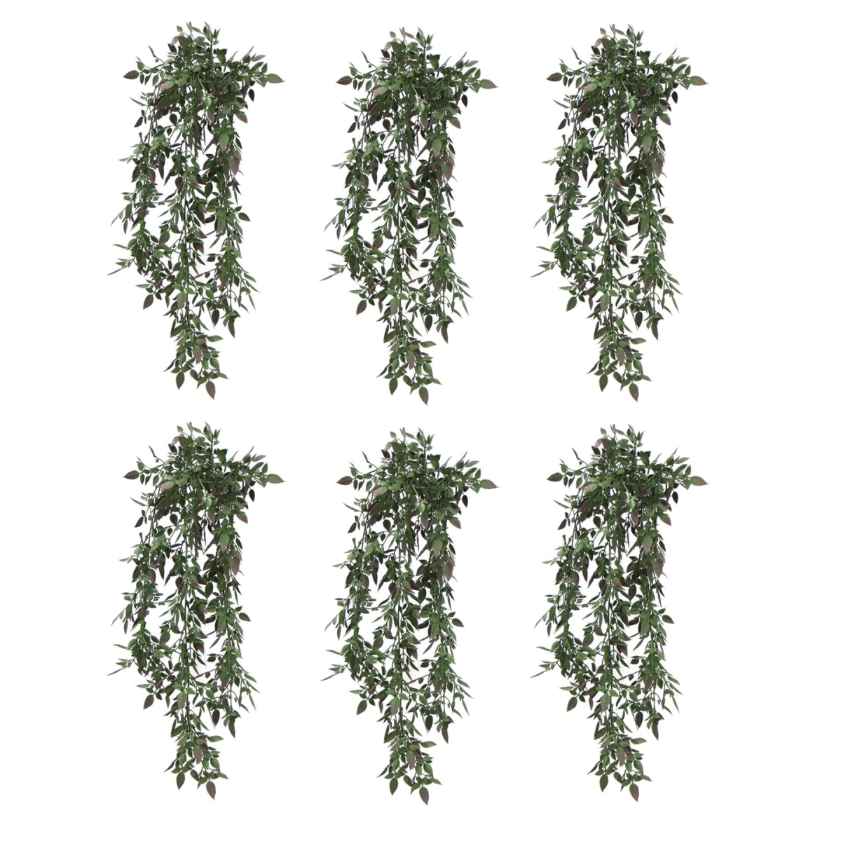 Leaf Angel Hanging Artificial Plant 76cm UV and Fire Resistant Pack of 6 - Image 2