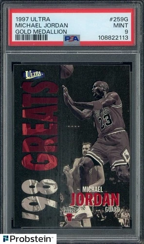 1997 Fleer Ultra Gold Medallion #259G Michael Jordan Chicago Bulls HOF PSA 9