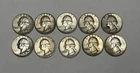 Lot of 10 - 1964 Silver Washington Quarters 90% Silver