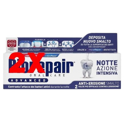 2 X Biorepair Dentifricio Advanced Notte Azione Intensiva Anti Erosione Smalto 7