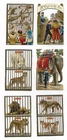 K01 - ZOO THEME - 4.5in (11.5cm) high - 6 DIECUT VICTORIAN SCRAPS ALTEN OBLATEN