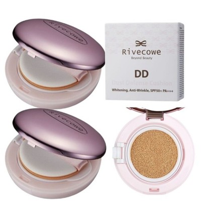 2X Rivecowe Dust Defense Cushion Whitening Anti-Wrinkle SPF 50+ PA+++ 13g Korean