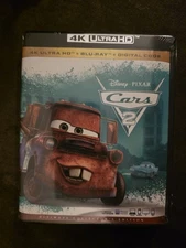 Disney Cars 2 Blu Ray 4K Ultra HD & Digital Code NEW SEALED