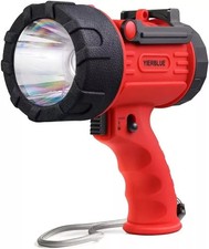 Rechargeable Spotlight with 200000 Lumen LED, IP67 Waterproof Handheld Flashl...
