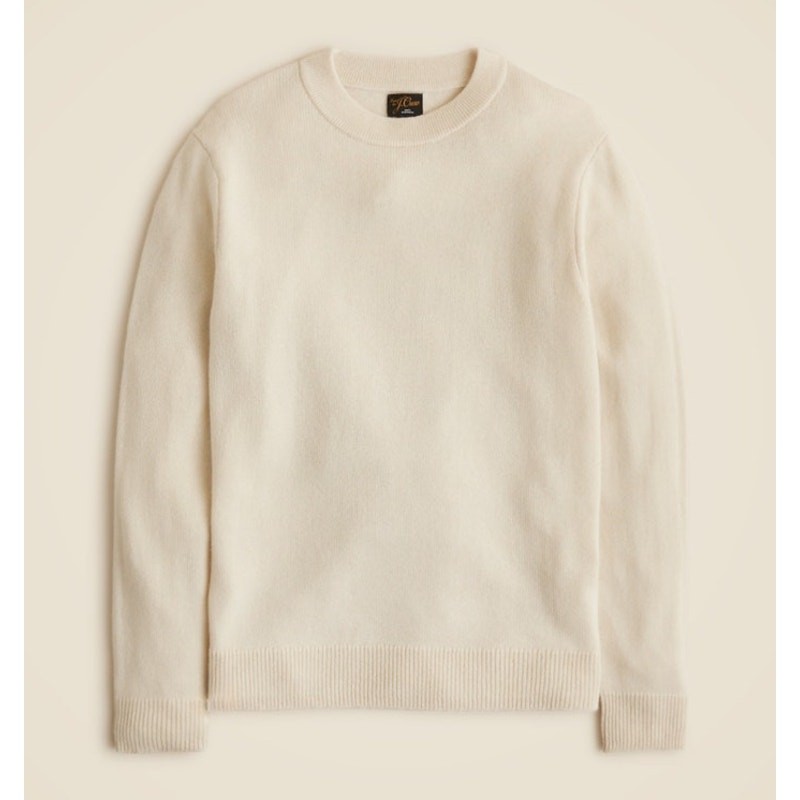 6◆CASHMERE SHORT CREW NECK PULLOVER Brushed Cashmere Relaxed Crewneck Sweater For Women | J.Crew