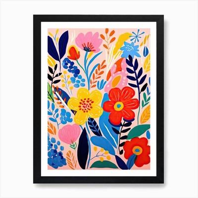 Blumen 37, Matisse Stil, Floral t gerahmtes Wandbild Poster Leinwanddruck Bild