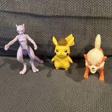 2018 - 2019 Detective Pikachu Movie Burger King 4" Pikachu, Arcanine  Mewtew