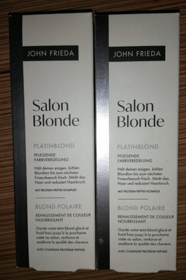 John Frieda Salon Blonde Platinblond Haartoner ohne Silikone 2x 120 ml - OVP NEU