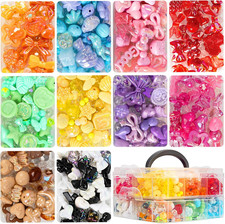 about 1000Pcs Acrylic Beads for Bracelet Making,Star Heart Flower Butterfly Cand