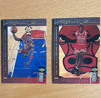 Upper Deck Collector's Choice Backboard Heroes Michael Jordan #216/#218 2 Karten