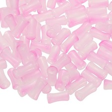 100 Pcs Glass Tube Beads, 6x12mm Bamboo Stick Tube Beads, Dark Purple