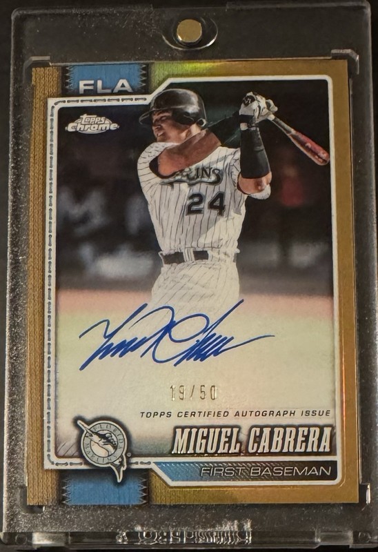 Miguel Cabrera Auto /50 2026 Topps Chrome Legends Gold Autograph Baseball Card