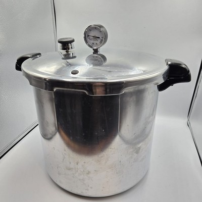 Presto 23 Quart Pressure Canner Cooker Stock Pot Heavy Model 0178107 Complete
