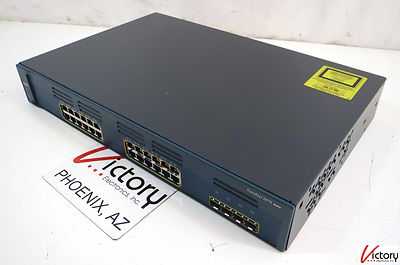 Used Cisco WS-C2970G-24TS-E, 28 Gigabit 12.2 Switch 24 Port (Tested Working)