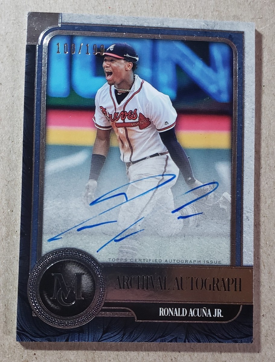 その他 TOPPS MUSEUM COLLECTION Acuna Jr. auto RONALD ACUNA JR. 2023 Topps Museum Collection #5/15 Relic