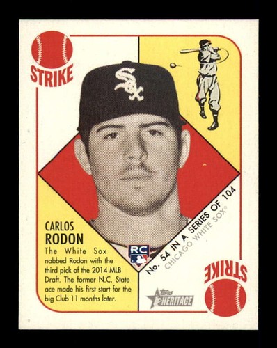 Carlos Rodon [Mini Gold Back] #54 2015 Topps Heritage '51 Collection card