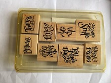 Stampin' Up Every Day Expressions Set Of 8 Vintage 1997 Ref 271