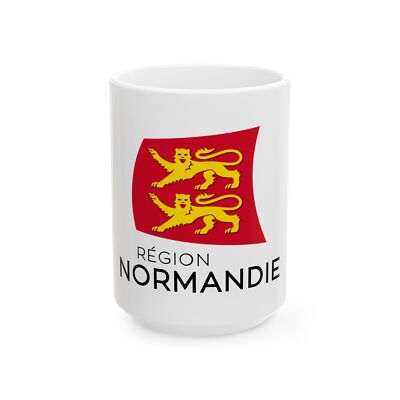 Flag of Normandy France - White Coffee Mug