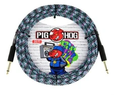 Pig Hog "Blue Graffiti" Instrument Cable - 20ft Straight