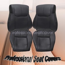 For 2006 To 2010 Jeep Commander Front Bottom Top Perf Leather Seat Cover Black