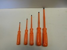 SIBILLE INSULATED SCREWDRIVER SET No. 0-4 SIZE PHILIPS 5pc SET NEW