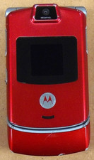 Motorola RAZR V3m - Fire Red and Silver  Sprint  Flip Phone - Very Rare Color