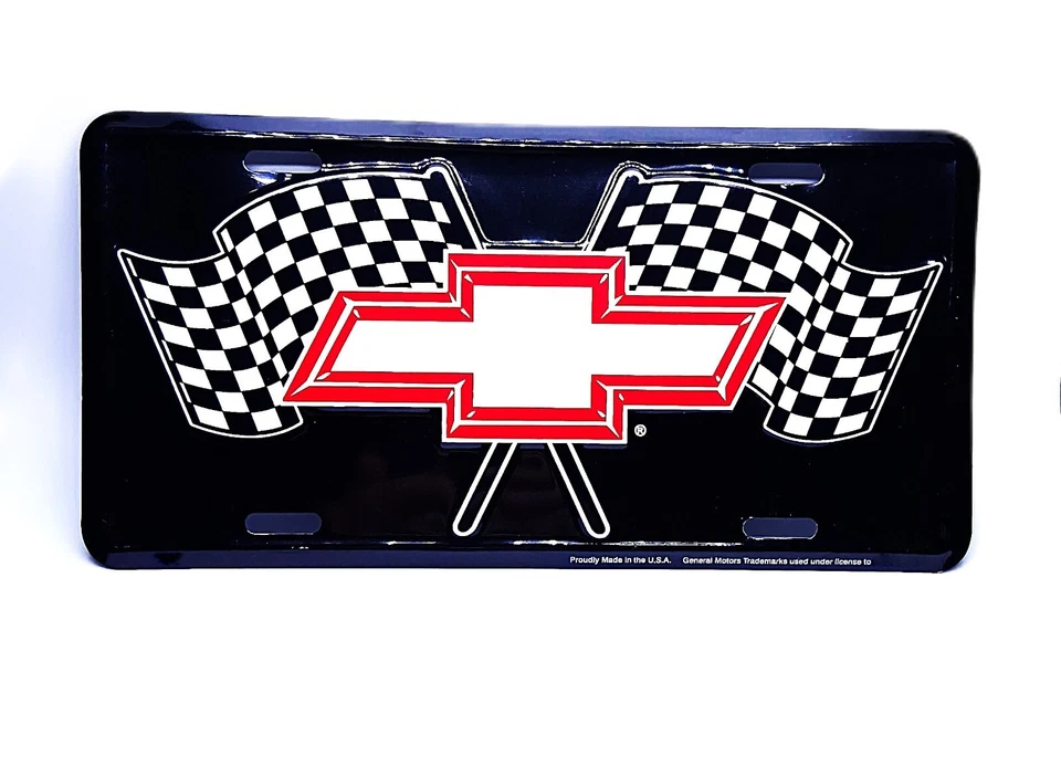 Licensed GM CHEVY CHEVROLET BOW TIE 3D EMBOSSED METAL CAR NOVELTY LICENSE PLATE - Изображение 3 из 4
