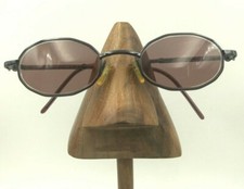 Vintage Augusto Valentini 7600 144 Gunmetal Oval Sunglasses Italy FRAMES ONLY